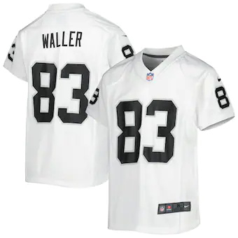 youth nike darren waller white las vegas raiders game jerse